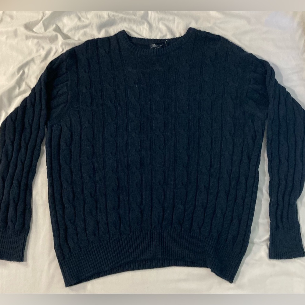 blue cotton sweater